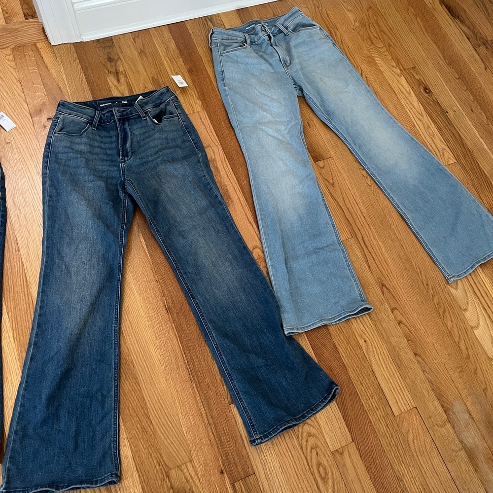 Old navy Jeans bundle size 2 petite length ultra high flare & straight